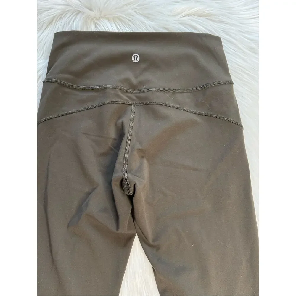 Lululemon Olive Green 7/8 Everlux 25” Tights